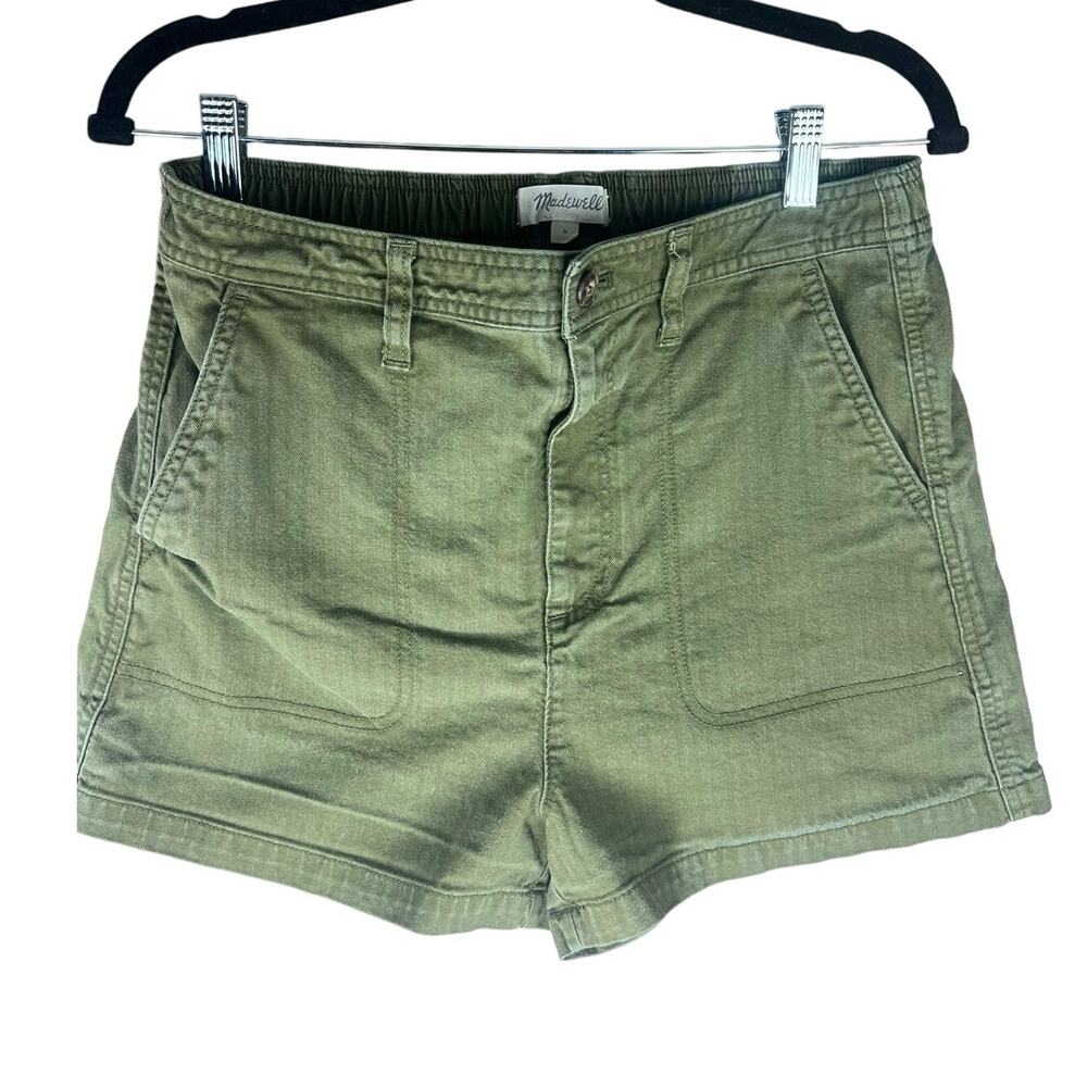 MADEWELL Camp Shorts Olive Green Cotton size M